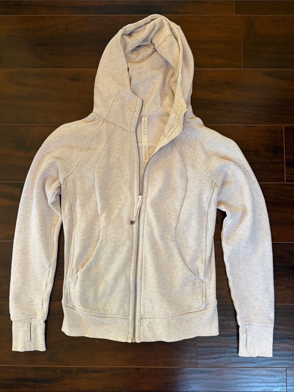 lululemon athletica Light Gray Full-Zip Hoodie